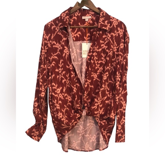 Knox Rose Women's Long Sleeve Button-Down Shirt - Picture 4 of 7